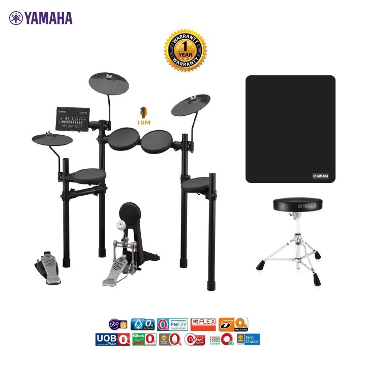 yamaha-dtx432k-electric-drum-กลองชุดไฟฟ้ายามาฮ่า-รุ่น-dtx432k-drum-stool-เก้าอี้กลอง-drum-mat