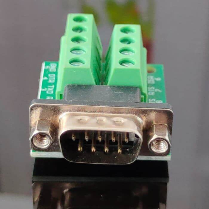 DB9 Male Connector Adapter Converter to Terminal PCB Breakout Board ...