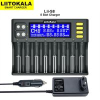 Liitokala Lii-S8 Lii-600 Lii-500 Lii-PD4 LCD 3.7V 18650 18350 18500 21700 14500 26650 AA Nimh Lithium-Battery Charger - 8 Slots