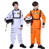 ☢♘ [Ready Stock] Astronaut NASA Pilot Costume with Movable Visor Helmet for Kids Boys Girls Toddlers Space Pretend Role Play School Classroom Stage Performance Halloween Party