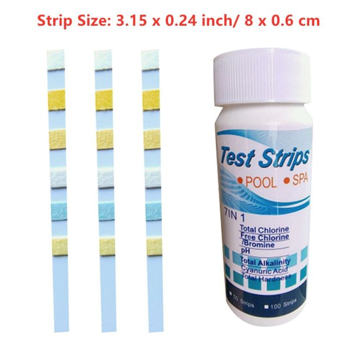 widely-apply-good-quality-full-range-compact-size-7-in-1-pool-test-strips-ph-test-strips-high-accuracy-ph-test-paper-inspection-tools