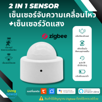 Tuya 2 in 1 เซ็นเซอร์จับความเคลื่อนไหวและเซ็นเซอร์วัดแสง Zigbee แจ้งเตือนเข้าแอป Zigbee PIR Motion and Luminance Sensor สำเนา