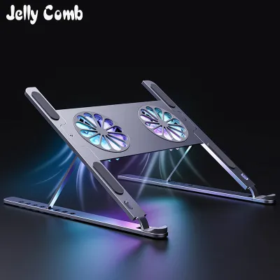 Jelly Comb Laptop Cooler with 2 Fans Desk Stand Laptop Cooling Foldable Notebook Stand Holder for Pro Computer