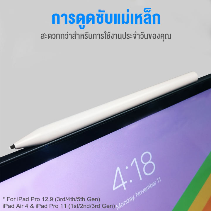 ปากกาสไตลัส-a580s-uogic-ใหม่ล่าสุดสำหรับ-ipad-แม่เหล็ก-ชาร์จใหม่ได้-palm-rejection-เข้ากันได้กับ-ipad-ที่เปิดตัวในปี-2561-2564-หรือใหม่กว่า