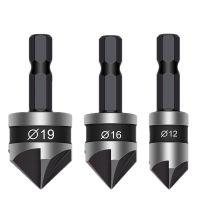 FivePears Countersink Drill Bit 3PcsChamfer 90°Suitable for Wood/Plastic/Aluminum AlloyWoodworking Tools Countersink