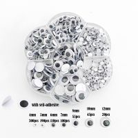 800pcs/box Self-Adhesive Wiggly Googly Eyes for Crafts Scrapbooking Supplies 4/5/6/7/8/10/12mm