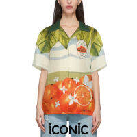 iCONiC NAVEL ORANGE JUICE HAWAII SHIRT #6616 เสื้อฮาวาย ผ้าไหม พิมพ์ลาย ใส่ได้ ผช ผญ เสื้อแฟชั่น เสื้อแฟชั่นผญ เสื้อผช เสื้อออกงาน เสื้อทำงาน เสื้อชายทะเล