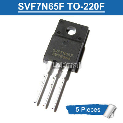 5ชิ้น SVF7N65F = SVSF7N65F TO-220F SVF SVS 7N65F TO220F 7A/650V N-Channel MOSFET ทรานซิสเตอร์ใหม่แบบดั้งเดิม IC