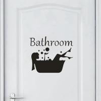 Funny BATHROOM Toilet Door Decoration Decal Wall Stickers