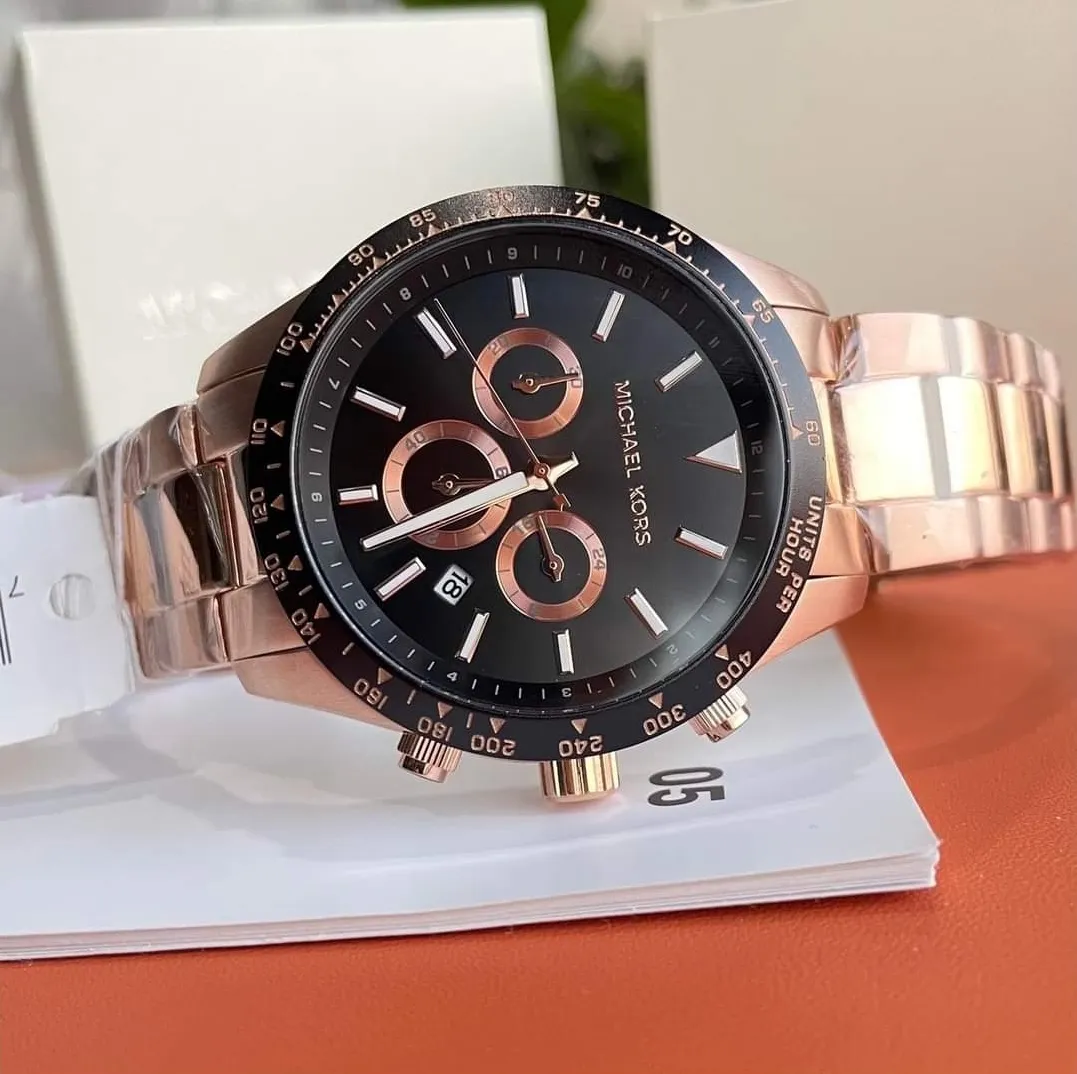Michael Kors Layton Chronograph Black Dial Quartz Watch MK8824 | Lazada PH