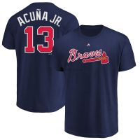 Ronald Acuna Jr Atlanta 13 Braves Youth Player Name Number Tshirt Navy