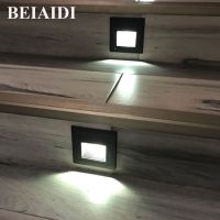 BEIAIDI โคมไฟฝังผนังกันน้ำ,IP65ไฟ Led ขั้นบันไดกลางแจ้ง1W 3W ไฟส่องบันไดฟุตไลท์ติดผนัง