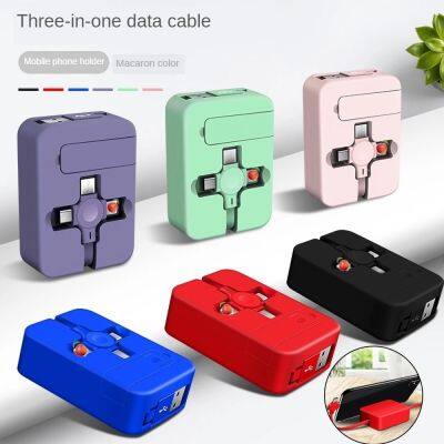 （SPOT EXPRESS）4 In 1 Retractable 8 Pin/usb Type C/micro USBFor IPhone13 121MPhone Charger Data Kable Cord ทนต่อ