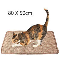 ธรรมชาติ Sisal Cat Scratcher,Scratch Pad สำหรับแมวกรงเล็บ &amp; ปกป้องเฟอร์นิเจอร์ (50x80 ซม.)