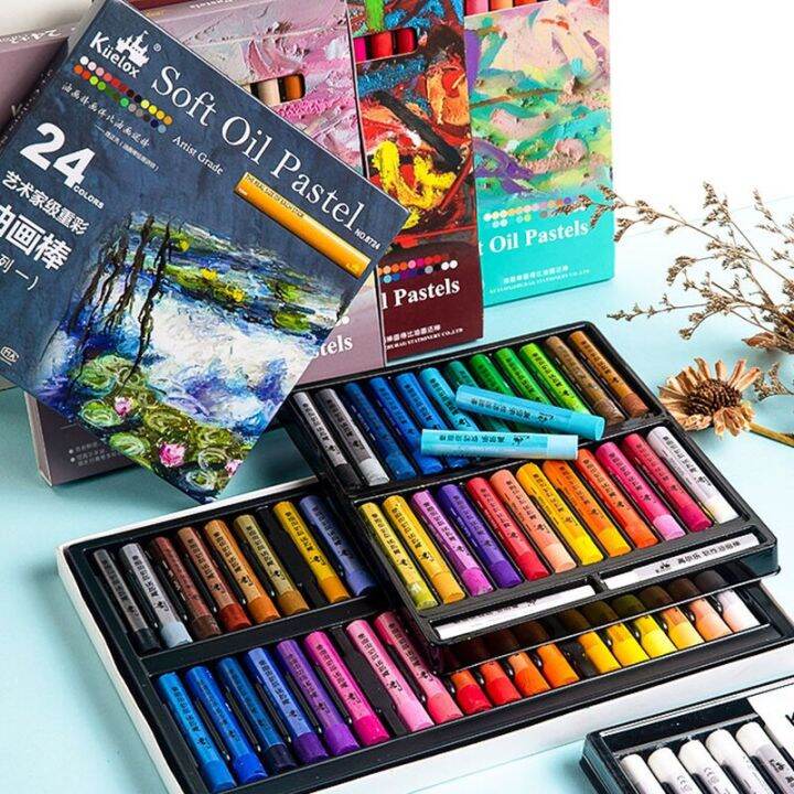 Kuelox Heavy Color Oil Pastel Super Soft Drawing Painting Crayon For