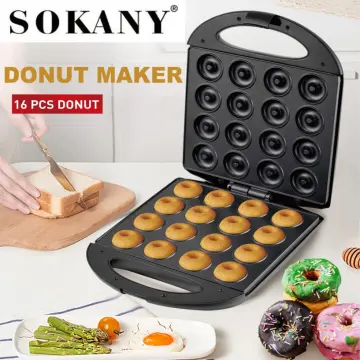 110/240V Mini Donut Maker 7-hole 1200W Electric Doughnut Machine (US Black)