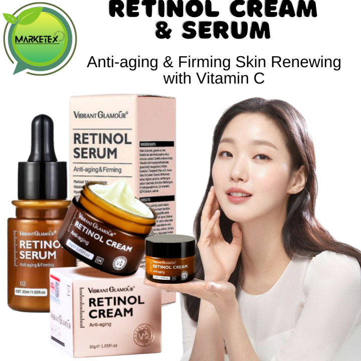 Vibrant Glamour Retinol Cream & Retinol Serum Original Anti Aging Serum