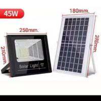 โคมไฟโซล่าเซลล์ 45W Solar Light จอแสดง ดิจิตอล สปอร์ตไลท์ แท้จาก โคมไฟพลังงานแสงอาทิตย์ แผงโซล่า ไฟโซล่า ไฟสนาม 058