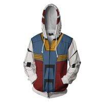 แฟชั่น Unisex 3D GUNDAM อะนิเมะพิมพ์เสื้อ Hoody แฟชั่น Hoodie Sweatshirts