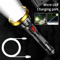 Led Flashlight Strong Light USB Charging Super Bright Long Range Aluminum Alloy LED Portable Multi-function for Outdoor on Foot