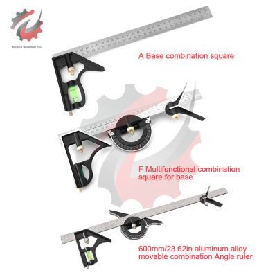 หลายรวมกัน300มิลลิเมตร600มิลลิเมตรตารางมุมไม้บรรทัดไม้บรรทัดปรับวัดชุดสากลไม้บรรทัดมุมขวาไม้โปรแทรกเตอร์เครื่องมือ