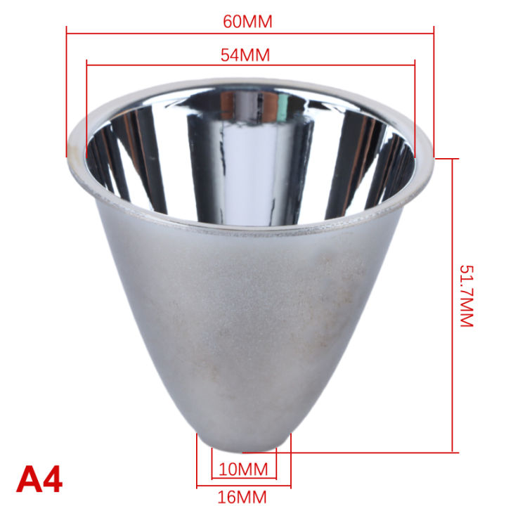 luhuiyixxn-1ชิ้น41มม-46-50-60มม-ไฟฉายอลูมิเนียมแอลอีดีถ้วยสะท้อนแสงสำหรับ-t6-10w-5w-3w-diy-c8