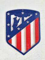 แอตเลติโก มาดริด โลโก้Atletico Madrid เหล็กตัดเลเซอร์ ขนาด18 cmหนา2.5mm ทำสีเหมือนจริงใช้สี2k สีพ่นรถยนต์ภายนอกติดตั้งได้ทุกที่ ผนั่งไม้เหล็กปูน