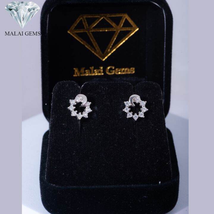 malai-gems-ต่างหูเพชร-เงินแท้-silver-925-เพชรสวิส-cz-เคลือบทองคำขาว-รุ่น-075-1ea78158-แถมกล่อง-ต่างหูcz