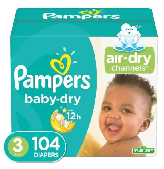 Pampers Baby Dry Disposable Baby Diapers, (Please See Size Variations ...