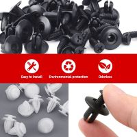 DIVEITONE 100 pcs หมุดกิ๊บล็อค หมุดกิ๊บล็อคกันชน ชิ้นรถยนต์ Rivets คลิปผสมรถ Push Retainer Pin Rivet 6ขนาด รุ่น HE 26 ดตกแต่ง Fastener หมุดรถยนต์ หมุดพลาสติก + เครื่องมือ