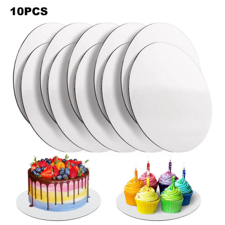 10 Pcs Cake Boards, White Cake Boards 10 inch Round, Foodgraded