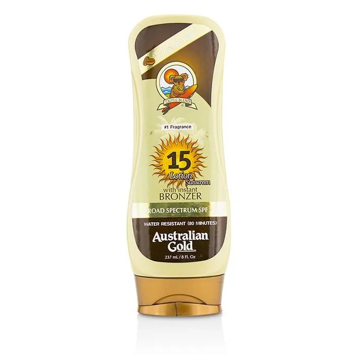 Australian Gold Lotion Sunscreen SPF 15 with Instant Bronzer 237ml/8oz