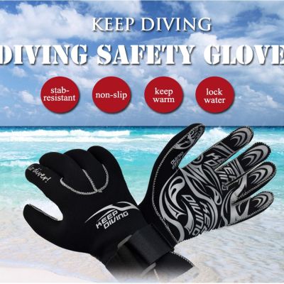 【JH】 3MM Gloves Anti Scratch and Keep Warm for Scuba Diving Swim Spearfishing Kayaking Surfing