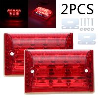 2PCS Waterproof LED Car Number Plate Light 24V License Plate Stop Light for Car Truck Lorry Trailer Tail Light Red