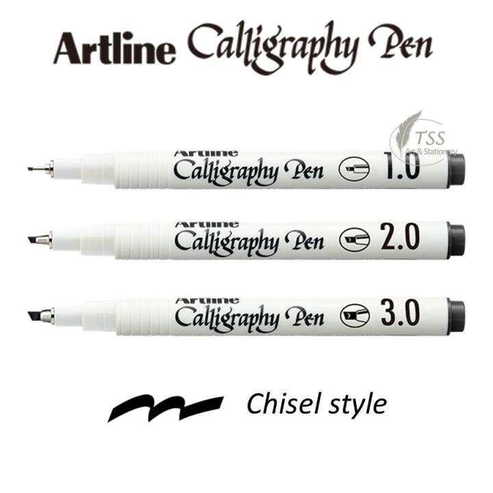 ARTLINE Calligraphy Pen Chisel Line Pen 1.0 / 2.0 / 3.0 - Pen Jawi | Lazada