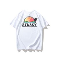 STUSSY เสื้อยืดคอกลมแขนสั้นผ้าฝ้ายแท้ฤดูร้อนสําหรับผู้ชายผู้หญิง S-3XL