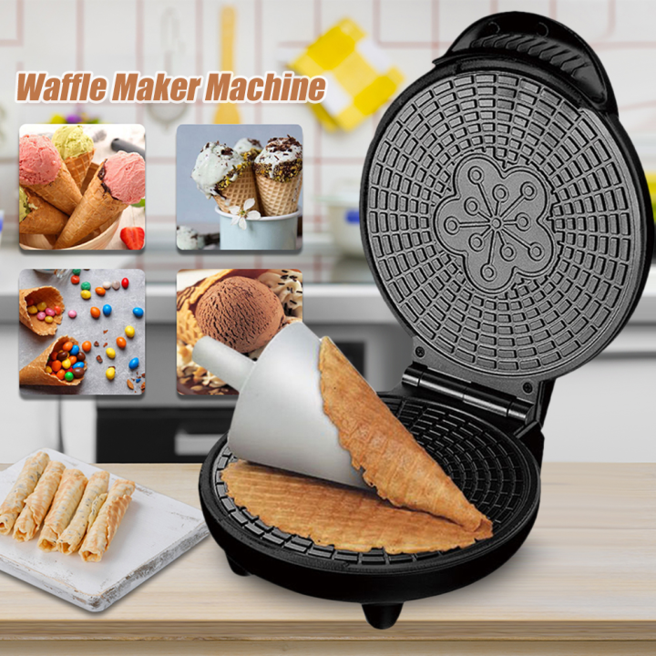 1200W Electric Crispy Egg Roll Maker Ice Cream Cone Machine Omelet