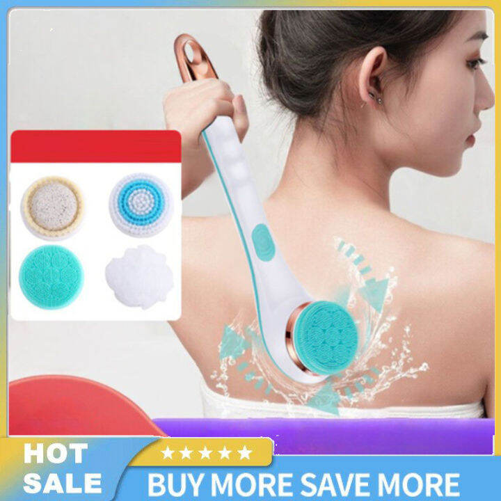 Electric Body Bath Brush Electric Long Handle Bath Brush Silicone