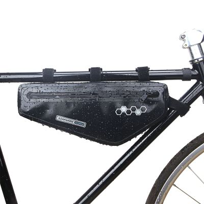 [COD] RZAHUAHU waterproof bicycle bag triangular upper beam large-capacity bike riding equipment