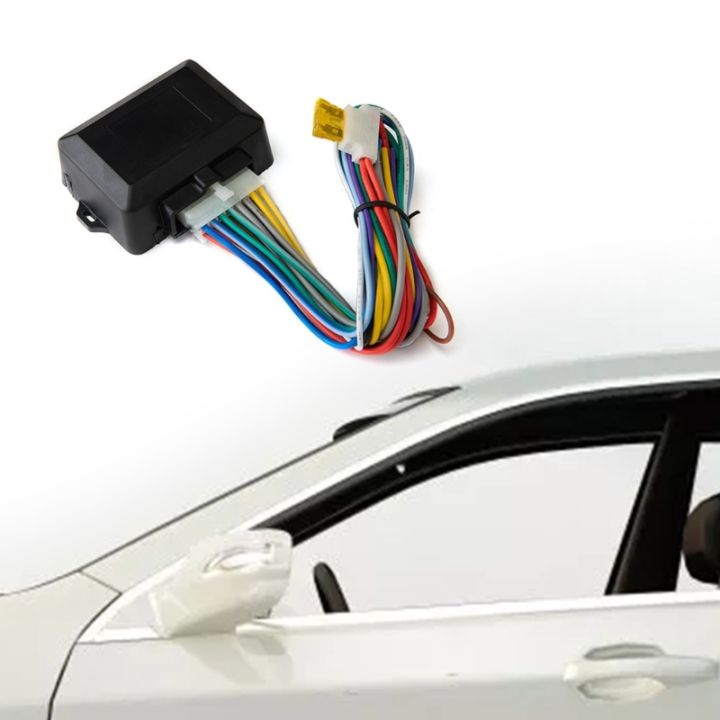 กระจกไฟฟ้ารถยนต์12v-ม้วนได้ใกล้ขึ้น-สัญญาณเตือนภัยรถยนต์รถยนต์ระบบสากลสำหรับ4ประตูปิดหน้าต่างอัตโนมัติ