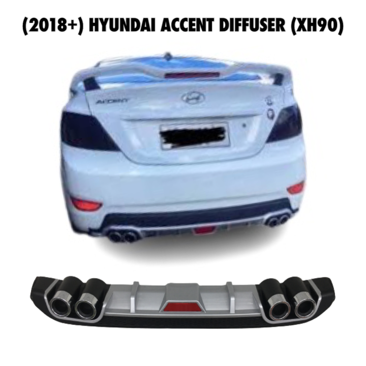 Oscpa 2018 2019 2020 2021 2022 2023 Hyundai Accent Car Rear Bumper Diffusers Lip Spoiler Body 7779