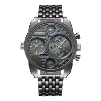 Oulm HT9316 Luxury Brand Big Watch Men Unique Designer Two Time Zone Male Clock Large Dial Mens Military Wristwatch