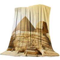 Soft Warm Coral Fleece Blanket Egyptian Pyramids Winter Sheet Bedspread Sofa Throw Light Thin Flannel Blankets Queen King Size