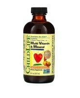 วิตามินรวม สำหรับเด็ก - ChildLife, Essentials, Multi Vitamin &amp; Mineral, Natural Orange/Mango, 8 fl oz (237 ml)