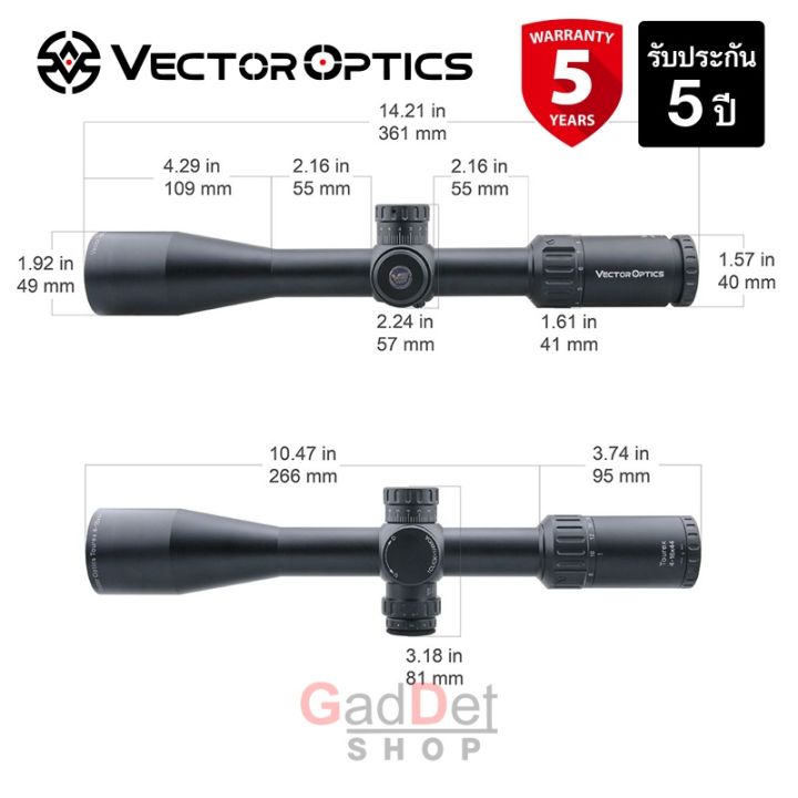 vector-optics-กล้อง-tourex-4-16x44-ffp-6-24x50-ffp-เส้นเล็งขยาย-รับประกัน-5-ปี