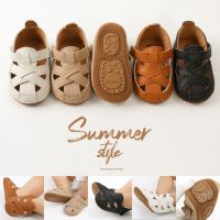 Summer Infant Boys Girl PU Leather Sandals Casual Beach Soft Sole Shoes Newborn Baby Crib Prewalker 0-18 Months For Kids