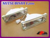 MITSUBISHI L200 DIM LIGHT BUMPER ACRYLIC CRYSTAL "CLEAR" SET (LH&amp;RH) // ไฟหรี่กันชน มิตซูบิชิ ไซโคลน หน้าใส อะคริลิค คริสตัล สินค้าคุณภาพดี