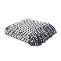 【Ready】? Bed end towel modern sofa blanket black and white checkered model room decorative blanket hotel homestay blanket green bed end towel