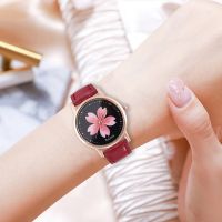 【July】 Cross-border hot-selling womens quartz watch with belt personalized design flower accessories fashion casual