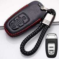 dvfggv Key Cover Car Remote Smart Fob Car key Case Shell For Audi A1 A3 A4 A5 A6 A7 A8 Quattro Q3 Q5 Q7 Top Layer Leather